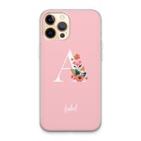 CaseCompany Pink Bouquet: iPhone 13 Pro Max Transparant Hoesje