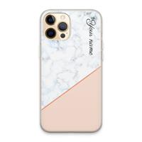 CaseCompany Marmer in stijl: iPhone 13 Pro Max Transparant Hoesje