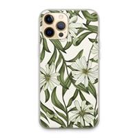 CaseCompany Wit bloemenpatroon: iPhone 13 Pro Max Transparant Hoesje