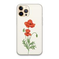CaseCompany Red poppy: iPhone 13 Pro Max Transparant Hoesje