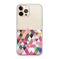 CaseCompany Gekleurde driehoekjes: iPhone 13 Pro Max Transparant Hoesje