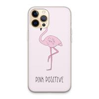 CaseCompany Pink positive: iPhone 13 Pro Max Transparant Hoesje
