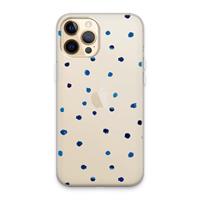 CaseCompany Blauwe stippen: iPhone 13 Pro Max Transparant Hoesje