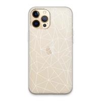 CaseCompany Geometrische lijnen wit: iPhone 13 Pro Max Transparant Hoesje
