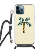 CaseCompany Palmboom: iPhone 13 Pro Max Transparant Hoesje met koord