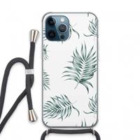 CaseCompany Simple leaves: iPhone 13 Pro Max Transparant Hoesje met koord