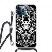 CaseCompany Oh Deer: iPhone 13 Pro Max Transparant Hoesje met koord