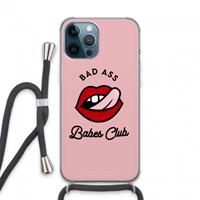CaseCompany Badass Babes Club: iPhone 13 Pro Max Transparant Hoesje met koord