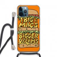 CaseCompany Big Macs Bigger Dreams: iPhone 13 Pro Max Transparant Hoesje met koord