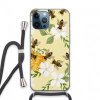 CaseCompany No flowers without bees: iPhone 13 Pro Max Transparant Hoesje met koord