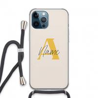 CaseCompany Amber Script: iPhone 13 Pro Max Transparant Hoesje met koord