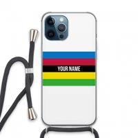 CaseCompany WK Wielrennen: iPhone 13 Pro Max Transparant Hoesje met koord