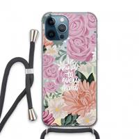 CaseCompany Kindness matters: iPhone 13 Pro Max Transparant Hoesje met koord