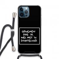 CaseCompany Schotelvod: iPhone 13 Pro Max Transparant Hoesje met koord