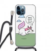 CaseCompany Unicorn: iPhone 13 Pro Max Transparant Hoesje met koord