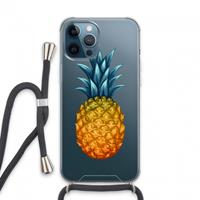 CaseCompany Grote ananas: iPhone 13 Pro Max Transparant Hoesje met koord