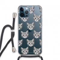 CaseCompany Kitten: iPhone 13 Pro Max Transparant Hoesje met koord