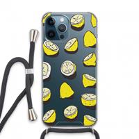 CaseCompany When Life Gives You Lemons...: iPhone 13 Pro Max Transparant Hoesje met koord