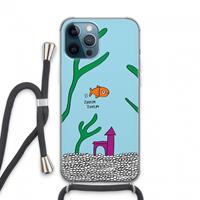 CaseCompany Aquarium: iPhone 13 Pro Max Transparant Hoesje met koord