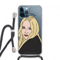 CaseCompany Mary Kate: iPhone 13 Pro Max Transparant Hoesje met koord
