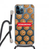 CaseCompany Koekerond: iPhone 13 Pro Max Transparant Hoesje met koord