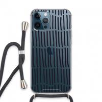 CaseCompany Moroccan stripes: iPhone 13 Pro Max Transparant Hoesje met koord