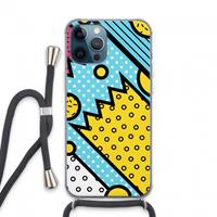 CaseCompany Pop Art #1: iPhone 13 Pro Max Transparant Hoesje met koord