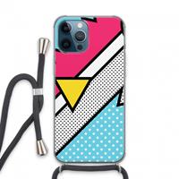 CaseCompany Pop Art #3: iPhone 13 Pro Max Transparant Hoesje met koord