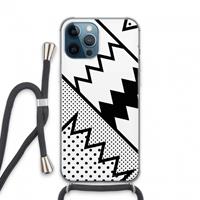 CaseCompany Pop Art #5: iPhone 13 Pro Max Transparant Hoesje met koord