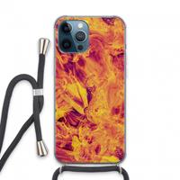 CaseCompany Eternal Fire: iPhone 13 Pro Max Transparant Hoesje met koord