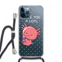 CaseCompany Love You A Lotl: iPhone 13 Pro Max Transparant Hoesje met koord