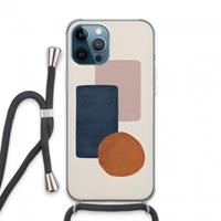 CaseCompany Geo #3: iPhone 13 Pro Max Transparant Hoesje met koord