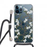 CaseCompany Blossoming spring: iPhone 13 Pro Max Transparant Hoesje met koord