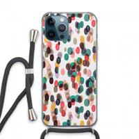 CaseCompany Tropical Dots: iPhone 13 Pro Max Transparant Hoesje met koord