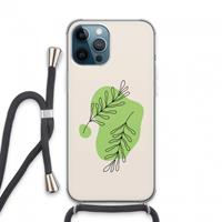 CaseCompany Beleaf in you: iPhone 13 Pro Max Transparant Hoesje met koord