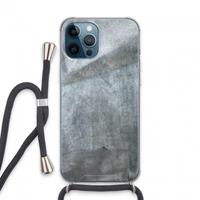 CaseCompany Grey Stone: iPhone 13 Pro Max Transparant Hoesje met koord
