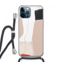 CaseCompany Lava: iPhone 13 Pro Max Transparant Hoesje met koord