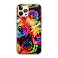 CaseCompany Neon bloemen: iPhone 13 Pro Max Transparant Hoesje