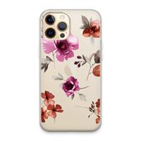 CaseCompany Geschilderde bloemen: iPhone 13 Pro Max Transparant Hoesje