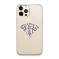CaseCompany Home Is Where The Wifi Is: iPhone 13 Pro Max Transparant Hoesje