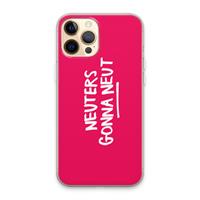 CaseCompany Neuters (roze): iPhone 13 Pro Max Transparant Hoesje