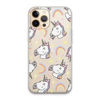 CaseCompany Rainbow Unicorn: iPhone 13 Pro Max Transparant Hoesje