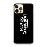 CaseCompany Neuters (zwart): iPhone 13 Pro Max Transparant Hoesje