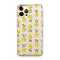 CaseCompany Ananas: iPhone 13 Pro Max Transparant Hoesje