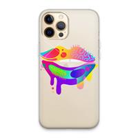 CaseCompany Lip Palette: iPhone 13 Pro Max Transparant Hoesje