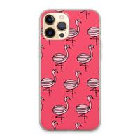 CaseCompany Flamingo: iPhone 13 Pro Max Transparant Hoesje