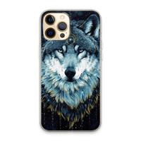 CaseCompany Darkness Wolf: iPhone 13 Pro Max Transparant Hoesje