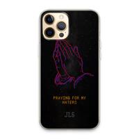 CaseCompany Praying For My Haters: iPhone 13 Pro Max Transparant Hoesje