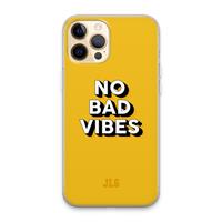 CaseCompany No Bad Vibes: iPhone 13 Pro Max Transparant Hoesje