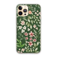 CaseCompany Botanical green sweet flower heaven: iPhone 13 Pro Max Transparant Hoesje
